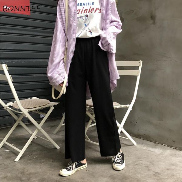 women's pants & capris women simple elegant elastic waist korean style summer soft ladies loose ankle-length trousers womens solid all-, Black;white
women's pants & capris women simple elegant elastic waist korean style summer soft ladies loose ankle-length trousers womens solid all-, Black;white