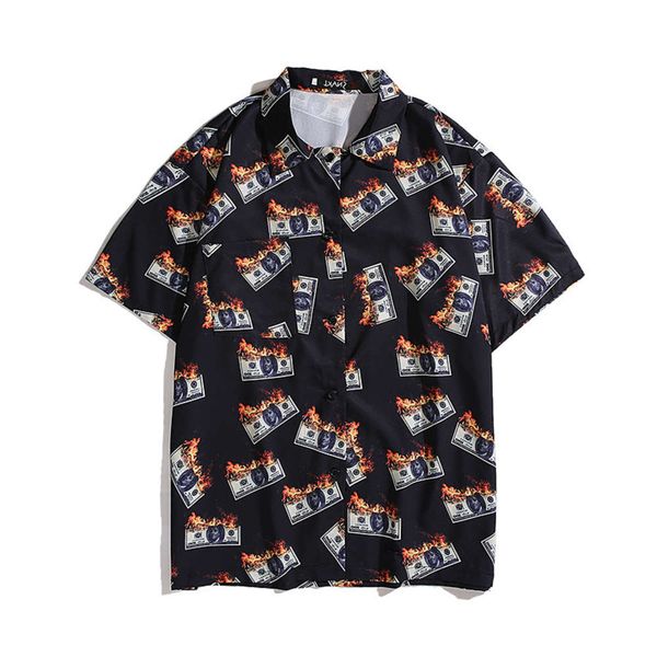 shirtssummer street trend printing personalized handsome loose couple men's floral shirt, White;black
shirtssummer street trend printing personalized handsome loose couple men's floral shirt, White;black