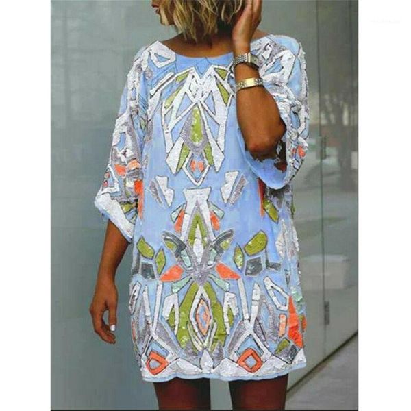 women boho floral mini dress 3/4sleeve crew neck fashion loose casual tunic dresses, Black;gray
women boho floral mini dress 3/4sleeve crew neck fashion loose casual tunic dresses, Black;gray