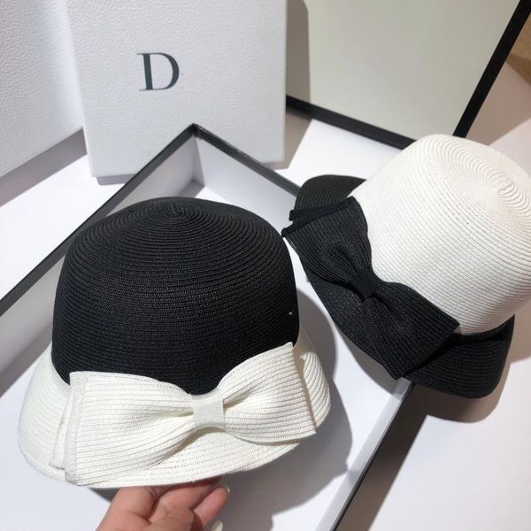 wide brim hats korean style simple socialite bow straw bucket hat fashion black and white internet celebrity foldable women, Blue;gray
wide brim hats korean style simple socialite bow straw bucket hat fashion black and white internet celebrity foldable women, Blue;gray