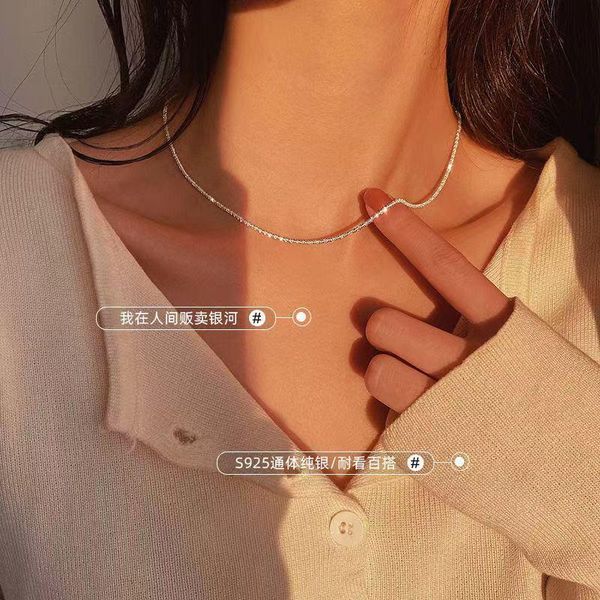 chains light luxury niche accessories plain chain sparkling silver necklace 2021 female ins cold wind clavicle
chains light luxury niche accessories plain chain sparkling silver necklace 2021 female ins cold wind clavicle
