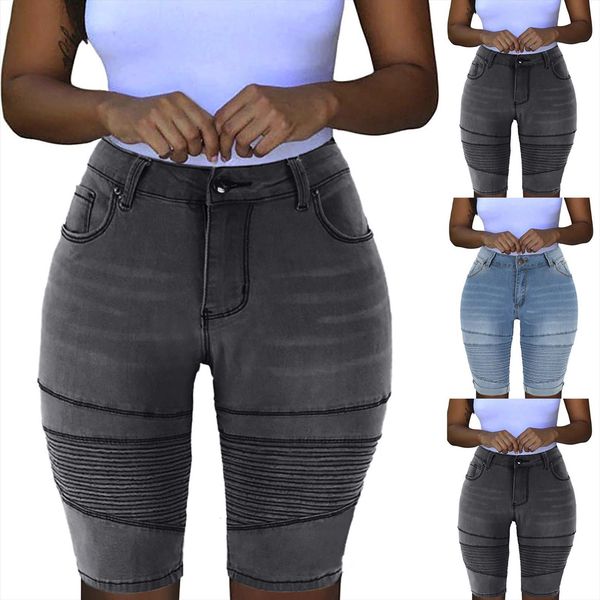 jaycosin jeans elastic destroyed hole womens shorts leggings pants denim ripped, White;black