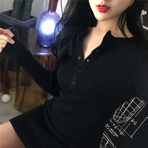 / casual dresses fall winter chest button up tight long sleeve knitted skirt for women with thin underlay dress, Black;gray
/ casual dresses fall winter chest button up tight long sleeve knitted skirt for women with thin underlay dress, Black;gray