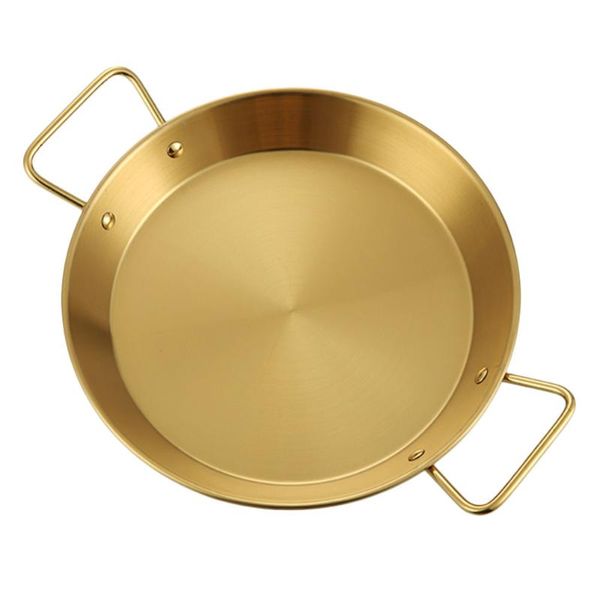 1pc household frying saucepan binaural stainless steel pan pasta plate(golden) bowls
1pc household frying saucepan binaural stainless steel pan pasta plate(golden) bowls