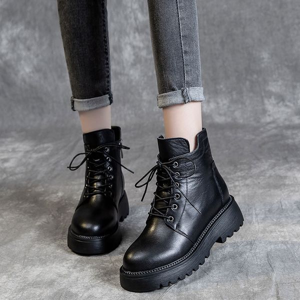 winter side zipper martin women's plush casual versatile cowhide boots, Black
winter side zipper martin women's plush casual versatile cowhide boots, Black