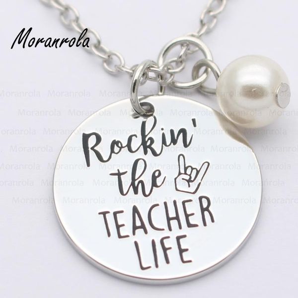 pendant necklaces arried "rockin' the teacher life "copper necklace keychain,charm graduation gift appreciation, Silver
pendant necklaces arried "rockin' the teacher life "copper necklace keychain,charm graduation gift appreciation, Silver