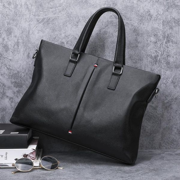 fashion genuine leather men briefcase natural skin business bag lapbags korean style male shoulder messenger briefcases
fashion genuine leather men briefcase natural skin business bag lapbags korean style male shoulder messenger briefcases