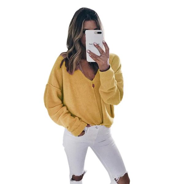 women's sweaters solid color v-neck long sleeve sweater pullover for women knitted fashion female autumn winter warm ladies streerwear, White;black
women's sweaters solid color v-neck long sleeve sweater pullover for women knitted fashion female autumn winter warm ladies streerwear, White;black
