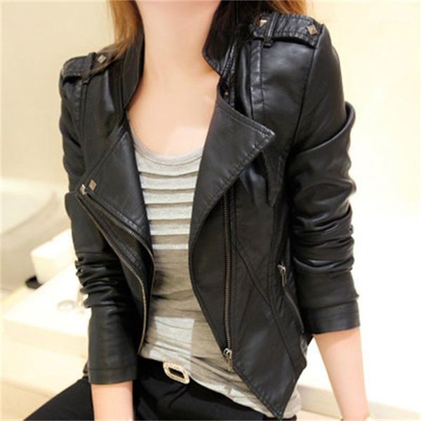 women's jackets 2021 winter black lady leather jacket soft coat stand collar motorcycle al140, Black;brown
women's jackets 2021 winter black lady leather jacket soft coat stand collar motorcycle al140, Black;brown