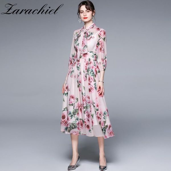 summer runway beach boho chiffon dress women bow collar pink rose flowers printed elegant holiday party pleated midi casual dresses, Black;gray
summer runway beach boho chiffon dress women bow collar pink rose flowers printed elegant holiday party pleated midi casual dresses, Black;gray