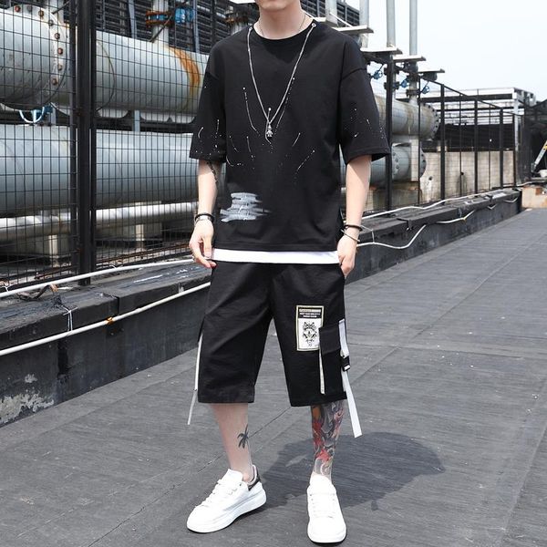 men's tracksuits casual tracksuit summer suits sportswear cloth two piece set t shirt&shorts knee-length pants trousers male sweatsuit, Gray
men's tracksuits casual tracksuit summer suits sportswear cloth two piece set t shirt&shorts knee-length pants trousers male sweatsuit, Gray
