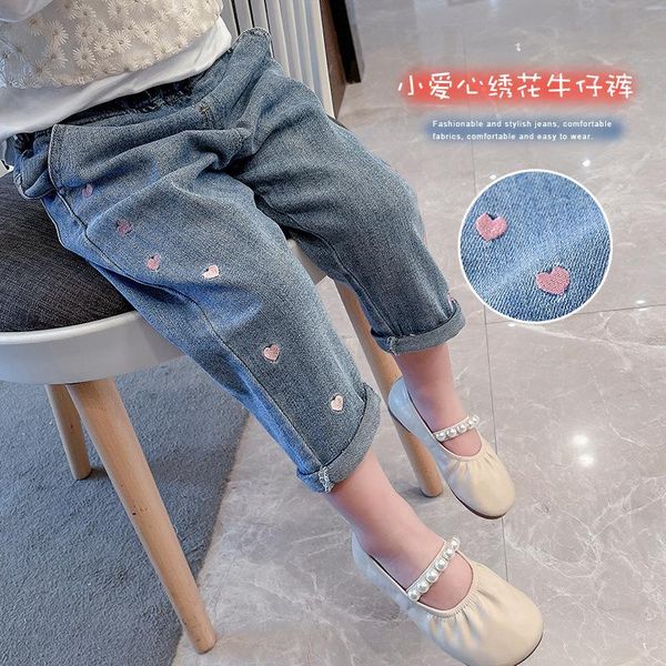 jeans cute love embroidered toddler girls 2021 spring autumn cusual denim pants for kid elastic waist trousers children clothing, Blue
jeans cute love embroidered toddler girls 2021 spring autumn cusual denim pants for kid elastic waist trousers children clothing, Blue