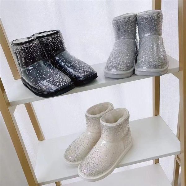 boots women's winter snow waterproof pvc slip on wool fur shoes warm bling crystal clear fashion desginer, Black
boots women's winter snow waterproof pvc slip on wool fur shoes warm bling crystal clear fashion desginer, Black