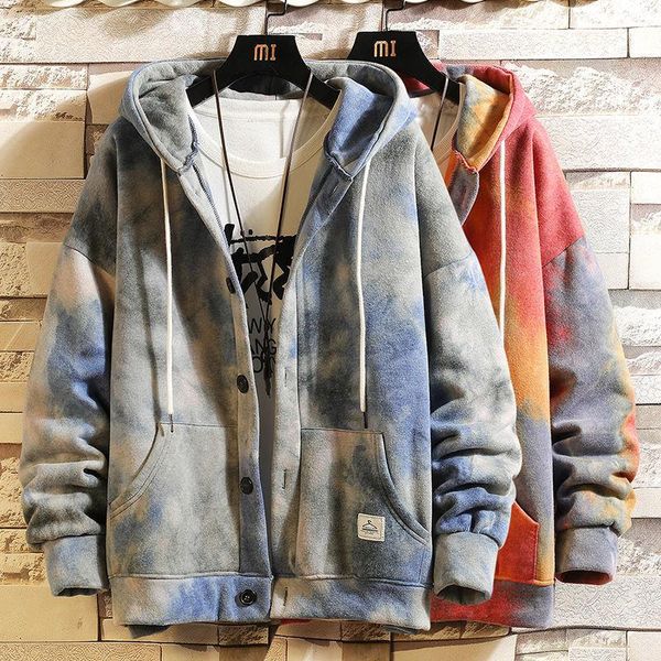 men's hoodies & sweatshirts autumn and winter tie dyed thick plush cardigan sweater large hooded jacket wear, Black
men's hoodies & sweatshirts autumn and winter tie dyed thick plush cardigan sweater large hooded jacket wear, Black