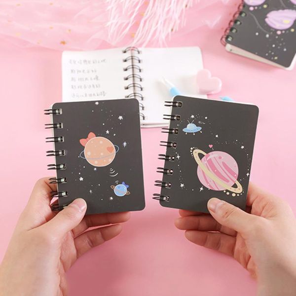 dream planet cute mini portable coil notepad diary book stationery escolar school office supply notepads, Purple;pink
dream planet cute mini portable coil notepad diary book stationery escolar school office supply notepads, Purple;pink