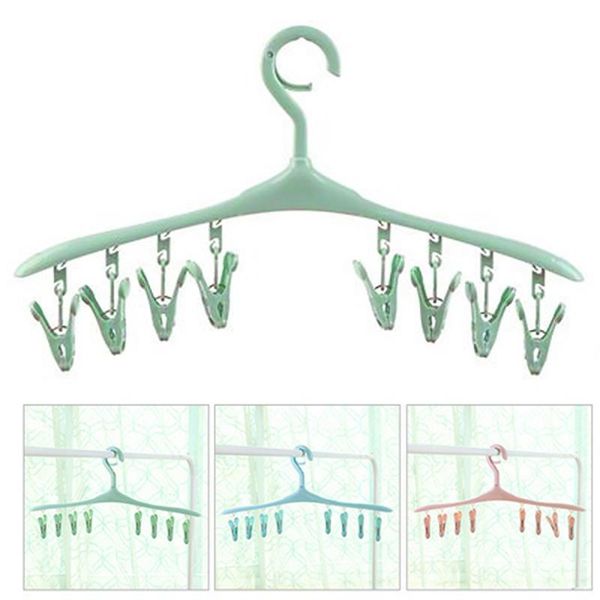 1pcs plastic clothes hanger coat laundry storage drying with 8 clips hanging hooks hangers & racks
1pcs plastic clothes hanger coat laundry storage drying with 8 clips hanging hooks hangers & racks