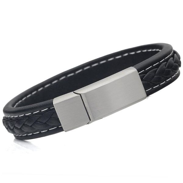 tennis men jewelry punk black braided geunine leather bracelet stainless steel magnetic buckle fashion bangles, Golden;silver
tennis men jewelry punk black braided geunine leather bracelet stainless steel magnetic buckle fashion bangles, Golden;silver