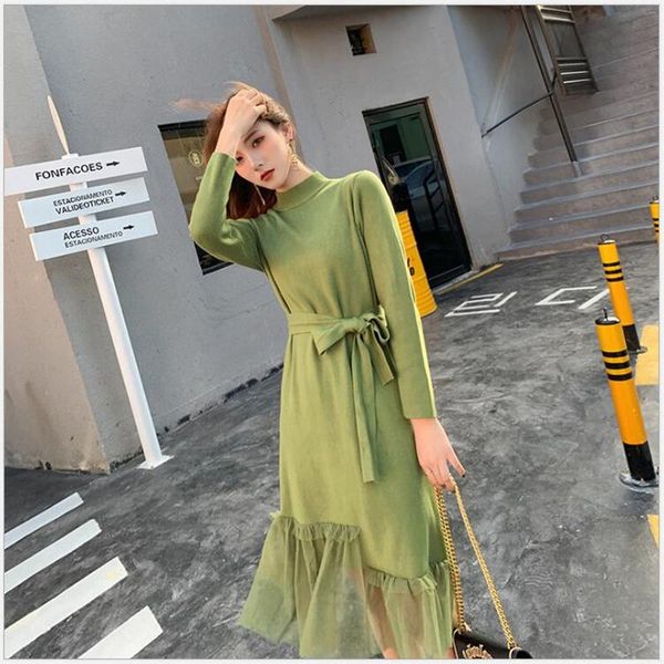 casual dresses women winter sweater dress lace patchwork long sleeve robe bodycon elegant autumn spring office knitted z320, Black;gray
casual dresses women winter sweater dress lace patchwork long sleeve robe bodycon elegant autumn spring office knitted z320, Black;gray