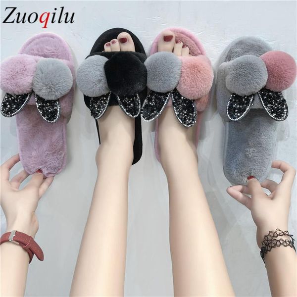 slippers plush female autumn and winter indoor non-slip warm flat bottom ears sequins fashion women's home, Black
slippers plush female autumn and winter indoor non-slip warm flat bottom ears sequins fashion women's home, Black