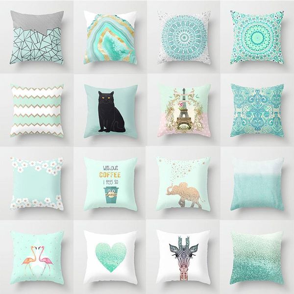 pillow case 2021 mint green cover geometric print cushion covers sofa 45*45cm decorative throw pillows
pillow case 2021 mint green cover geometric print cushion covers sofa 45*45cm decorative throw pillows
