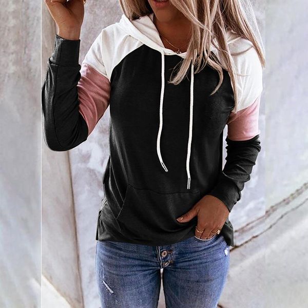 women's hoodies & sweatshirts 2021 ladies leisure hooden sweatshirt long sleeve female spliced pullover classic hoodie autumn clothes r, Black
women's hoodies & sweatshirts 2021 ladies leisure hooden sweatshirt long sleeve female spliced pullover classic hoodie autumn clothes r, Black