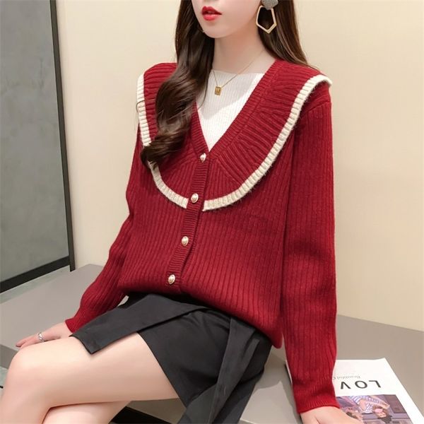 autumn knit female cardigan loose streetwear sweater solid women cardigans v neck knitted cardigan jacket 210427, White;black
autumn knit female cardigan loose streetwear sweater solid women cardigans v neck knitted cardigan jacket 210427, White;black