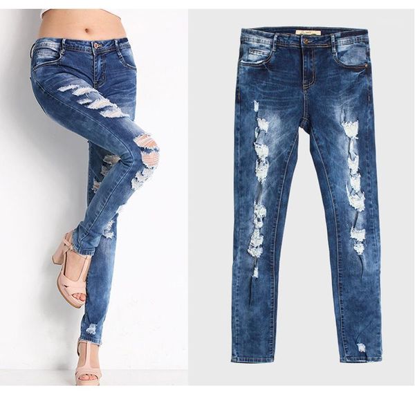 ms. autumn hole jeans slim stretch europe and america women's feet pencil pants large size s-3xl, Blue
ms. autumn hole jeans slim stretch europe and america women's feet pencil pants large size s-3xl, Blue