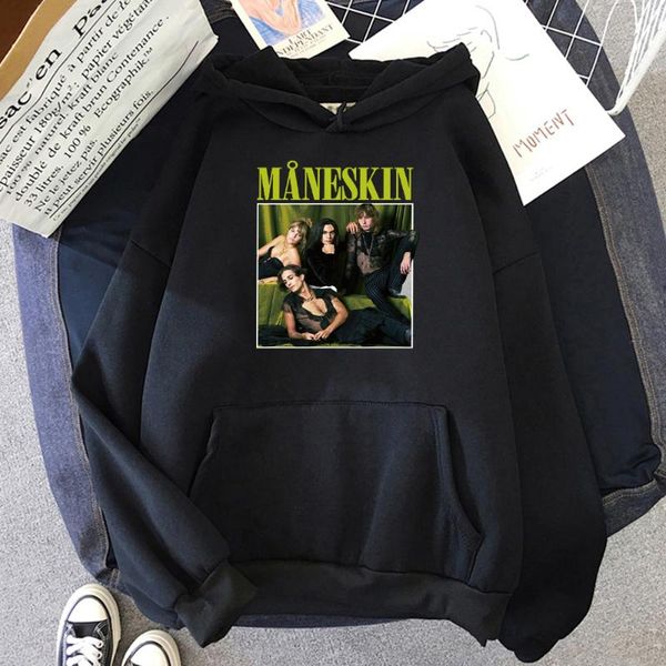 women's hoodies & sweatshirts maneskin hoodie sweatshirt women o neck italian singer band print hooded harajuku streetwear casual over, Black
women's hoodies & sweatshirts maneskin hoodie sweatshirt women o neck italian singer band print hooded harajuku streetwear casual over, Black