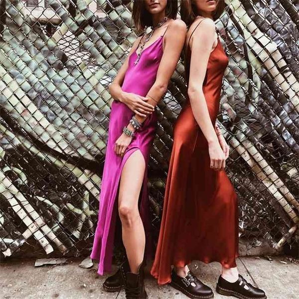 instasatin v neck maxi dress women spaghetti strap sleeveless backless side split long dresses spring lady vestido, Black;gray
instasatin v neck maxi dress women spaghetti strap sleeveless backless side split long dresses spring lady vestido, Black;gray