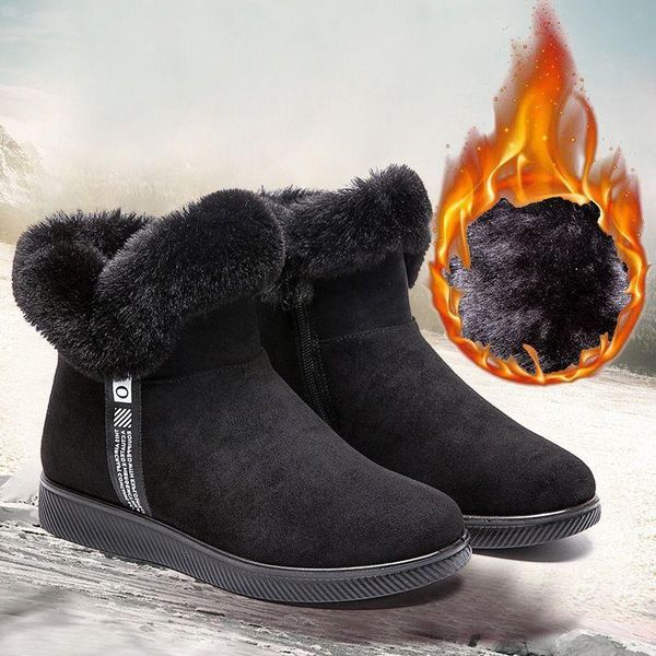boots snow women thick-soled warm short plus velvet padded cotton shoes female side zipper large size 43, Black
boots snow women thick-soled warm short plus velvet padded cotton shoes female side zipper large size 43, Black
