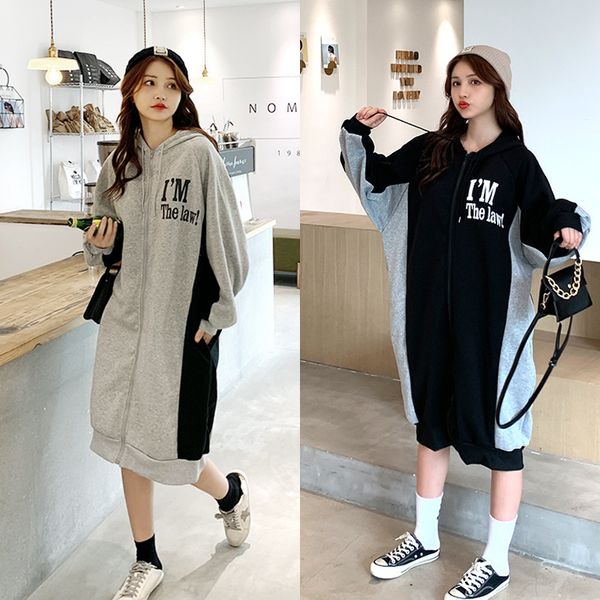 long sweater women's wear korean version trend loose long sleeved student coat spring and autumn winter harajuku wind belt hat clothes, Blue;black
long sweater women's wear korean version trend loose long sleeved student coat spring and autumn winter harajuku wind belt hat clothes, Blue;black