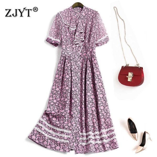 summer designers short sleeve ruffles patchwork floral woman chiffon dress elegant midi boho beach robe femme holiday vestidos 210601, Black;gray
summer designers short sleeve ruffles patchwork floral woman chiffon dress elegant midi boho beach robe femme holiday vestidos 210601, Black;gray