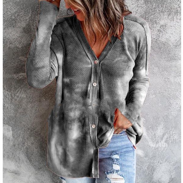 women's knits & tees buttoned v-neck cardigan 2021 autumn retro tie-dye long sleeve casual jacket loose knitwear female, White
women's knits & tees buttoned v-neck cardigan 2021 autumn retro tie-dye long sleeve casual jacket loose knitwear female, White