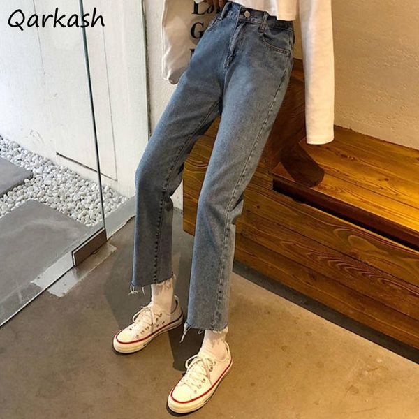 women's jeans ankle-length women straight trousers loose chic harajuku students all-match summer fashion korean style high waist pocket, Blue
women's jeans ankle-length women straight trousers loose chic harajuku students all-match summer fashion korean style high waist pocket, Blue