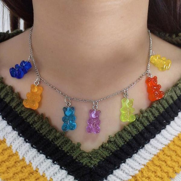 pendant necklaces handmade cute judy cartoon bear chain candy color for women girl's daily jewelry party gifts collier femme, Silver
pendant necklaces handmade cute judy cartoon bear chain candy color for women girl's daily jewelry party gifts collier femme, Silver