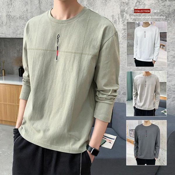 men's casual shirts 2021 t-shirt long sleeve body spring trend loose tide brand bottomed shirt, White;black
men's casual shirts 2021 t-shirt long sleeve body spring trend loose tide brand bottomed shirt, White;black