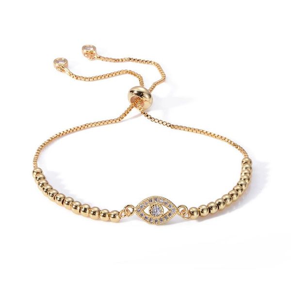 beaded, strands zircon button evil eye bracelet women adjustable gold color beads femme jewelry, Black
beaded, strands zircon button evil eye bracelet women adjustable gold color beads femme jewelry, Black