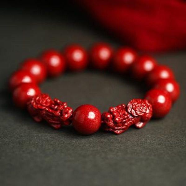 beaded, strands cinnabar bracelet female handmade annual male bead raw ore senior carved lovers jewelry, Black
beaded, strands cinnabar bracelet female handmade annual male bead raw ore senior carved lovers jewelry, Black