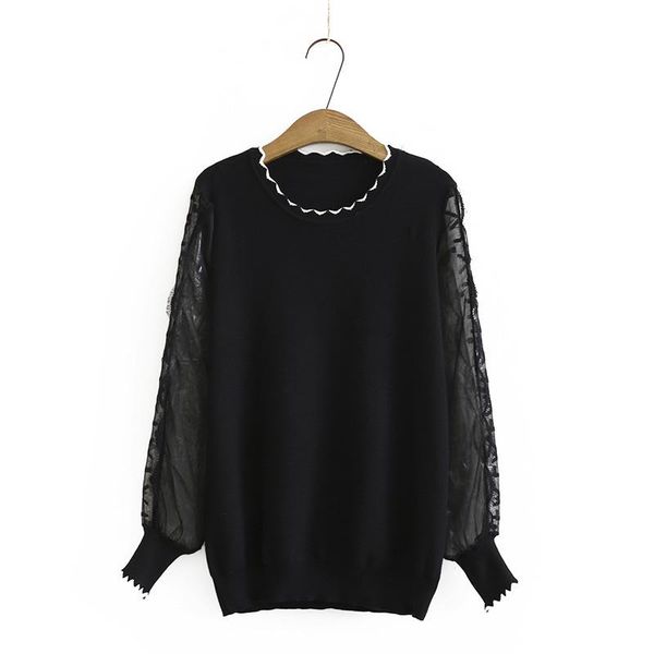 women's sweaters plus size white black long sleeved lace patchwork outerwear fashion stretchable slim pullovers
women's sweaters plus size white black long sleeved lace patchwork outerwear fashion stretchable slim pullovers
