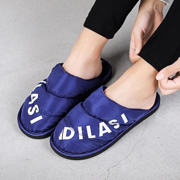 slippers lovers indoor warm plush soft bottom women men home bedroom 2021 winter shoes woman floor slides, Black