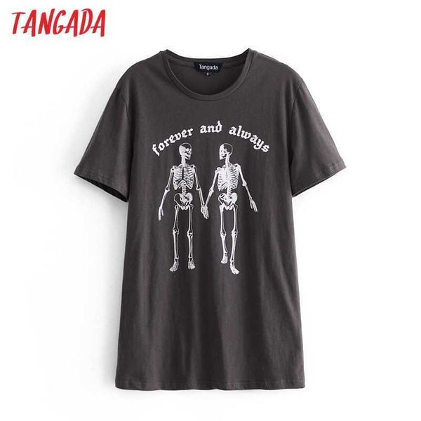 tangada women vintage skull print long cotton t shirt summer short sleeve o neck tees ladies casual 4d09 210609, White
tangada women vintage skull print long cotton t shirt summer short sleeve o neck tees ladies casual 4d09 210609, White