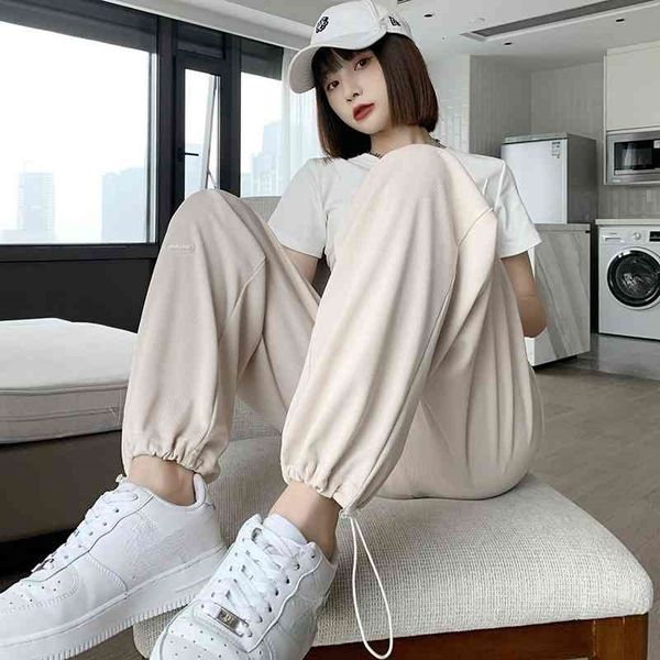 women's pants & capris korean fashion sweatpants women sports baggy high waist casual loose jogger silk summer wide trousers stree, Black;white
women's pants & capris korean fashion sweatpants women sports baggy high waist casual loose jogger silk summer wide trousers stree, Black;white