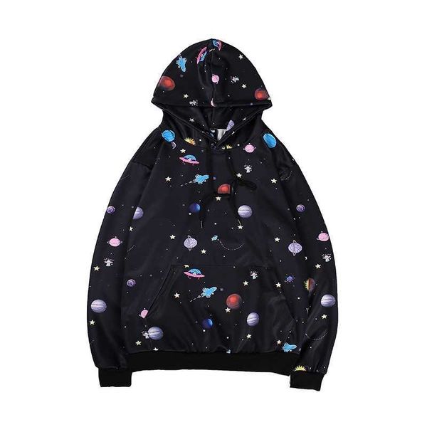 2020 spring and autumn men's colorful all over planet 3d digital printing long sleeve hooded sweater loose coat, Black
2020 spring and autumn men's colorful all over planet 3d digital printing long sleeve hooded sweater loose coat, Black