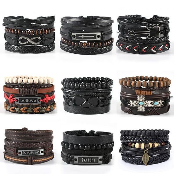charm bracelets european & american set bracelet hand-woven leather men's alloy 8-word fashion letter couple, Golden;silver
charm bracelets european & american set bracelet hand-woven leather men's alloy 8-word fashion letter couple, Golden;silver
