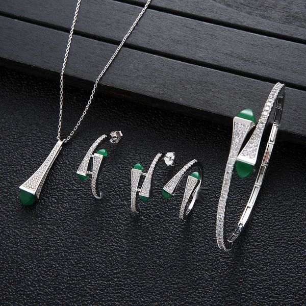 new famous brand 4pcs waterdrop jewelry sets for women wedding party cubic zircon high end craft dubai bridal jewelry set h1022, Silver
new famous brand 4pcs waterdrop jewelry sets for women wedding party cubic zircon high end craft dubai bridal jewelry set h1022, Silver