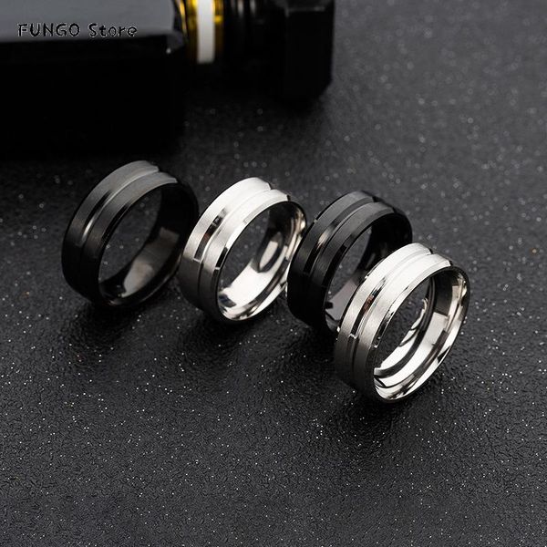 wedding rings men's ring basic black pure 8mm stainless steel matte brushed ring, christmas gift, Slivery;golden
wedding rings men's ring basic black pure 8mm stainless steel matte brushed ring, christmas gift, Slivery;golden