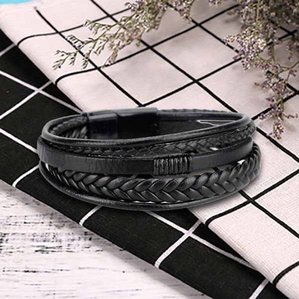 charm bracelets 1pcs retro brown leather bracelet men's magnetic-clasp buckle hand-woven multi-layer jewelry gift, Golden;silver
charm bracelets 1pcs retro brown leather bracelet men's magnetic-clasp buckle hand-woven multi-layer jewelry gift, Golden;silver