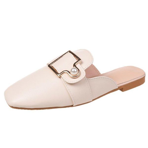 summer baotou shallow mouth pearl decoration flat shoes fashion casual simple women's sandals and slippers, Black
summer baotou shallow mouth pearl decoration flat shoes fashion casual simple women's sandals and slippers, Black