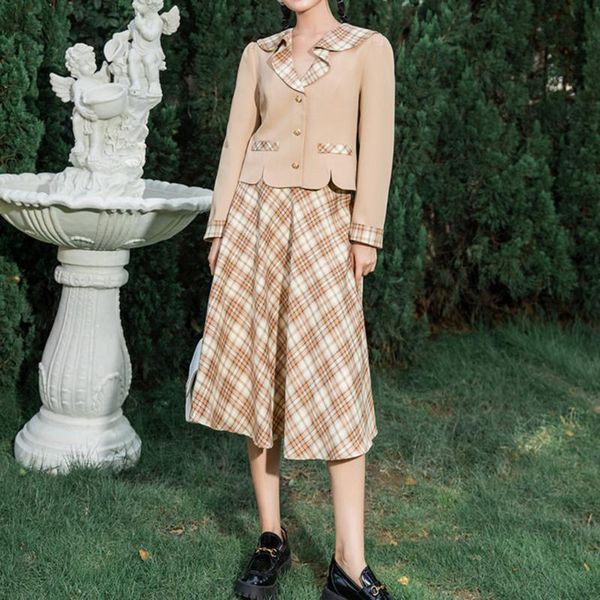 women's tracksuits french retro hong kong style ladies professional temperament suit jacket skirt two-piece sets early autumn 2021, Gray
women's tracksuits french retro hong kong style ladies professional temperament suit jacket skirt two-piece sets early autumn 2021, Gray