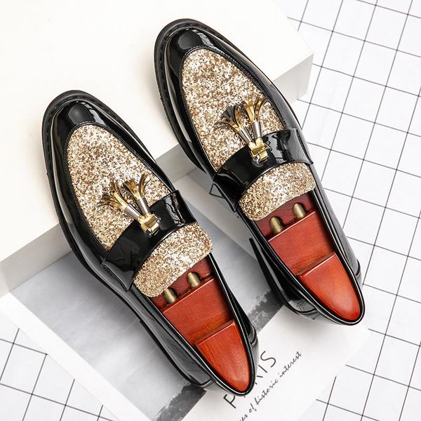 dress shoes men's business large size 38-47 dressing gold casual male loafers driving moccasin office formal men, Black
dress shoes men's business large size 38-47 dressing gold casual male loafers driving moccasin office formal men, Black